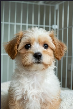 Happy dog after check-up