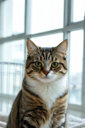 Cat recovering with care